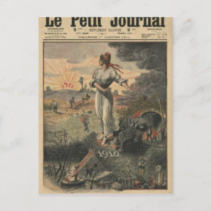 New Year, France hopes for better days Holiday Postcard