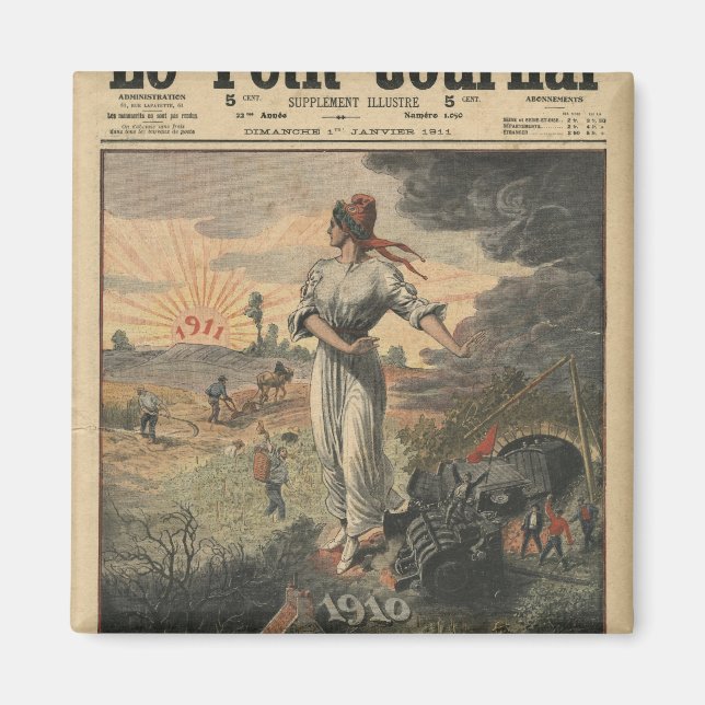 New Year, France hopes for better days Magnet (Front)