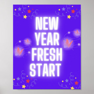 : New Year, Fresh Start – Inspirational wall art