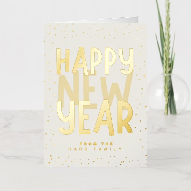  New Year from Haro family Folded Foil Greeting  (Front)