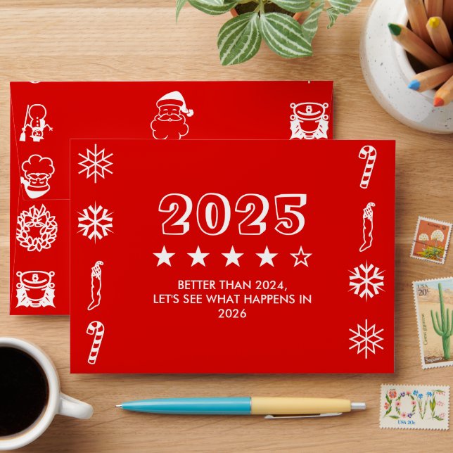 new year Funny Christmas celebration Envelope (Desk)