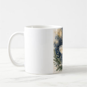 New Year Gift Champagne Toast Watercolor Fireworks Coffee Mug