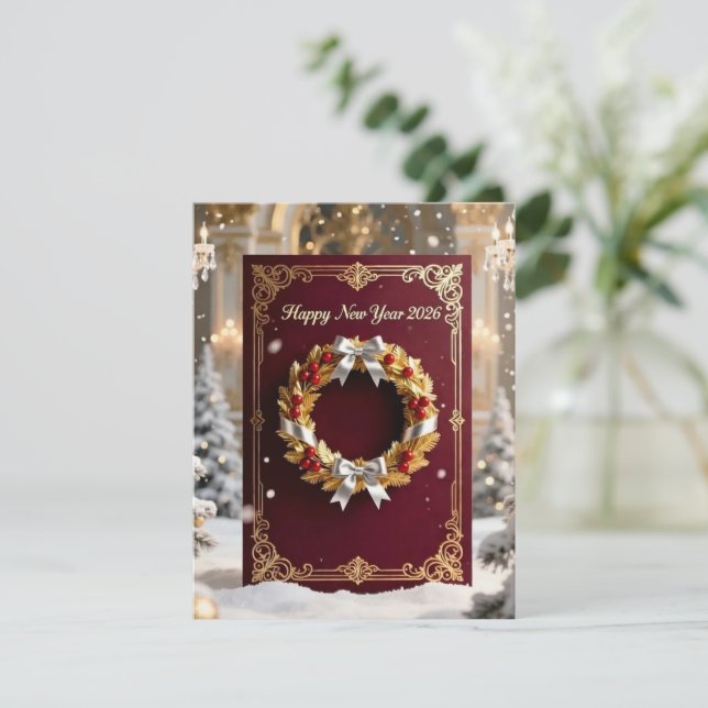 New Year Greeting Card (Standing Front)