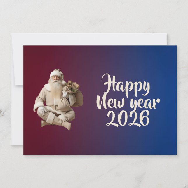 New year greeting strong  holiday card (Front)