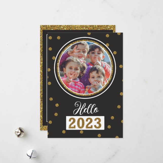 New Year Holiday Greenting Card (Front/Back In Situ)