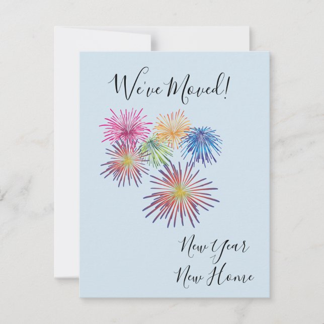 New year Holiday Moving Announcement New Home (Front)