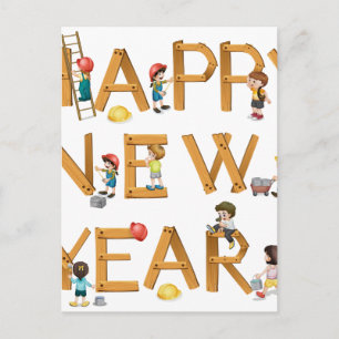 New Year Holiday Postcard