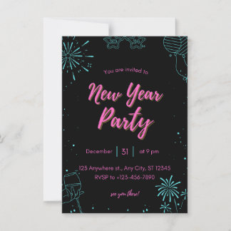 new year invitation card