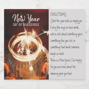 New Year Jar of Blessings Label