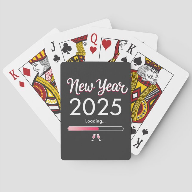 New Year Loading 2025 Happy New Year Xmas  Playing Cards (Back)