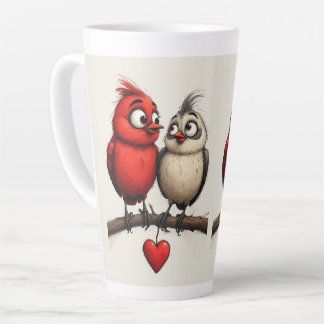 New Year, Love, Birds Latte Mug