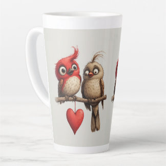 New Year, Love, Birds Latte Mug