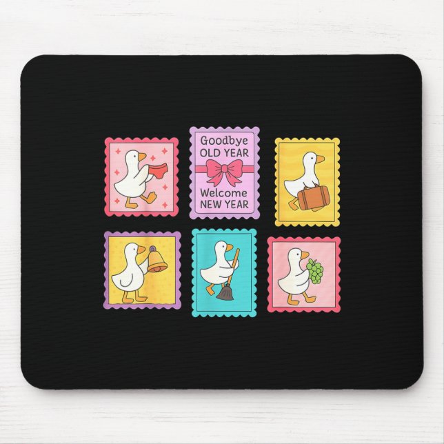 New Year Matching Welcome New Year Midnight Funny  Mouse Mat (Front)