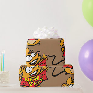 New Year Mouse Wrapping Paper