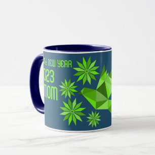 NEW YEAR MUG WITH SIMPLE BIRD ART GIFT , MOM 2023
