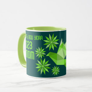 NEW YEAR MUG WITH SIMPLE BIRD ART GIFT , MOM 2023