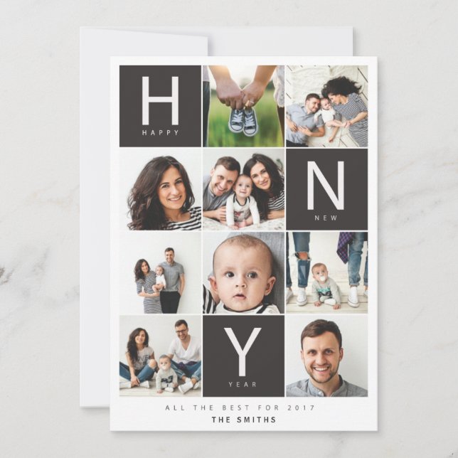 NEW YEAR MULTI BOXES HOLIDAY CARD (Front)