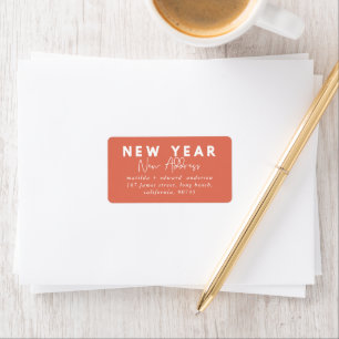 New year new address holiday label
