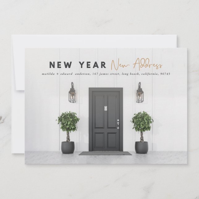 New year new address photo holiday (Front)