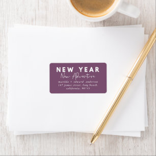 New year new adventure holiday label