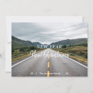 New Year New Adventures   Photo Flat Holiday Card
