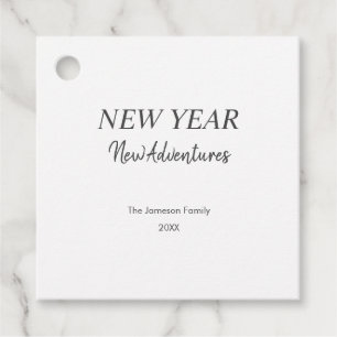 New Year New Adventures   White Gift Tags