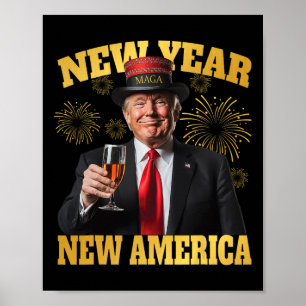 New Year New America Happy New Year Party 2025 Tru Poster