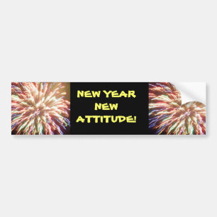 NEW YEAR, NEW ATTITUDE  BUMPER STICKER