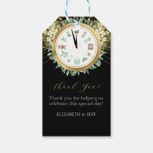 New Year New Baby Clock Baby Shower Gift Tags