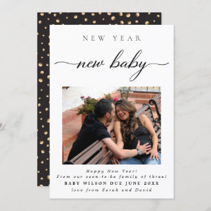New Year New Baby Photo Pregnancy Announcement
