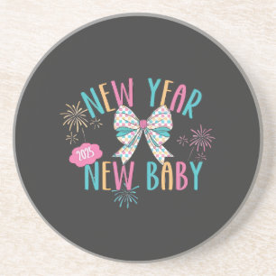 New Year New Baby Pregnancy Mum To Be  Coaster