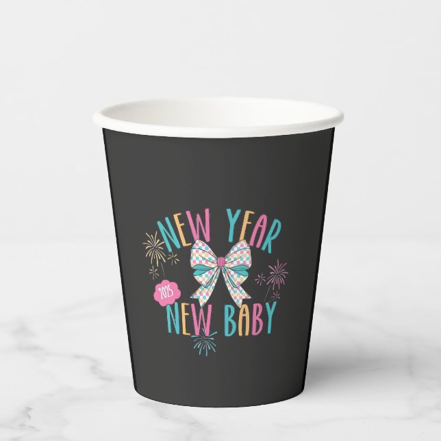 New Year New Baby Pregnancy Mum To Be  Paper Cups (Front)