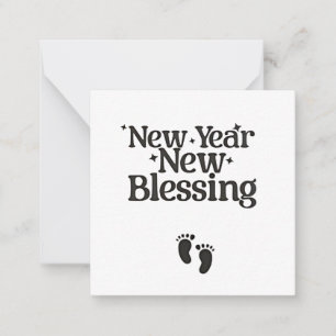 New Year New Blessings New Year Pregnant Mum  Card