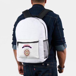 NEW YEAR NEW CHALENGE PRINTED BACKPACK