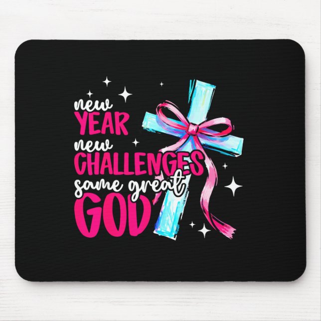 New Year New Challenges Sam Great God Christian Ne Mouse Mat (Front)
