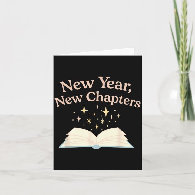 New Year New Chapters Cozy Reading For Book Lovers Card (Front)
