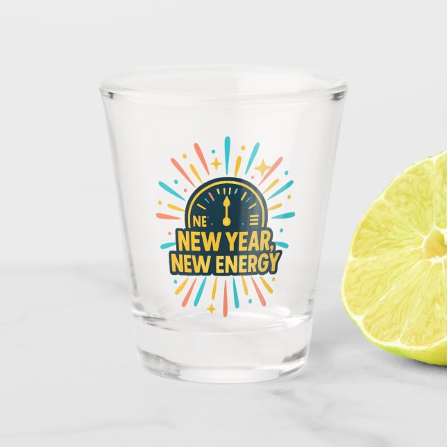 New Year, New Energy Shot Glass (Front)