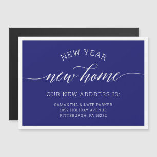 New Year   New Home Blue Moving Announcement