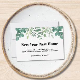 New Year New Home Moving Announcement Card
