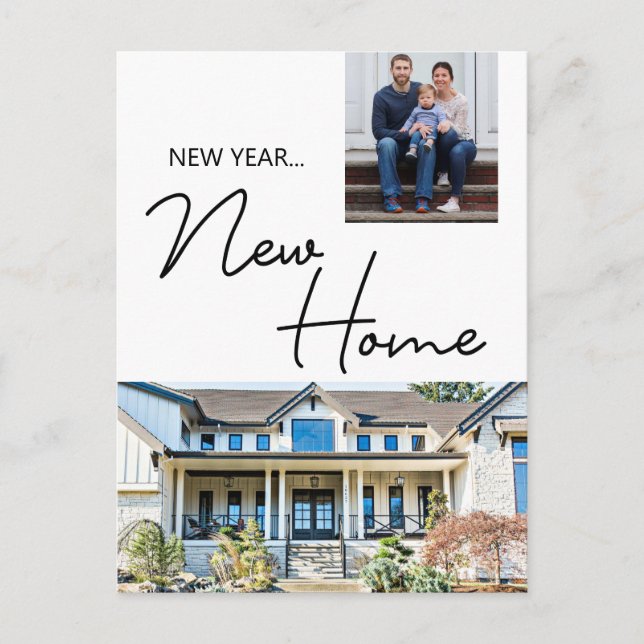 New Year New Home Moving Announcement photos (Front)