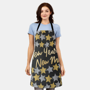 New Year New Me,Happy New Year 2025 Festive Apron