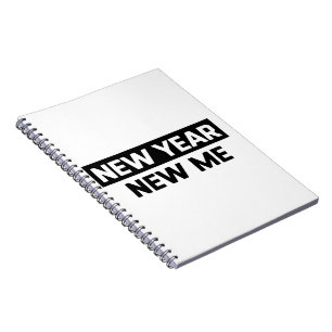 New Year New Me Inspirational Motivational Quote Notebook