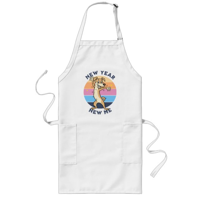 New Year New Me Long Apron (Front)