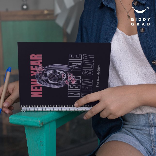 New Year, New Me, New Slay! Girl Power Skull Black Planner (Creator Uploaded)