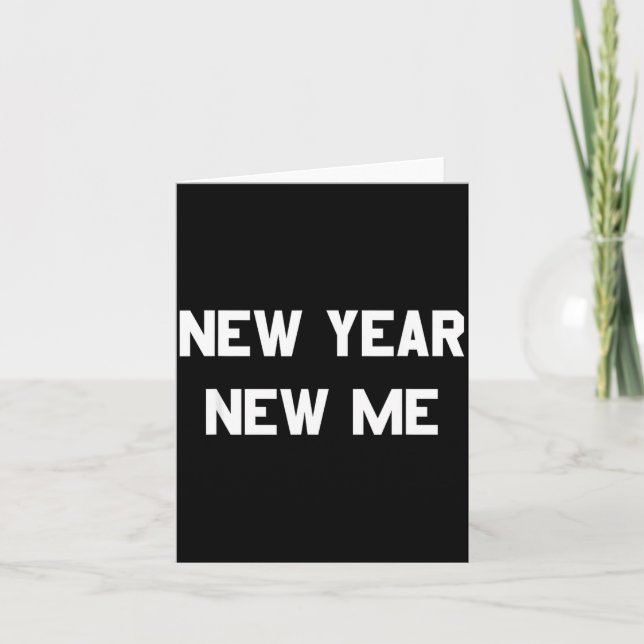 New Year New Me Workout Goals  Card (Front)
