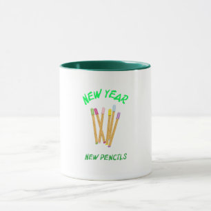 New Year New Pencils School Beginning Mug