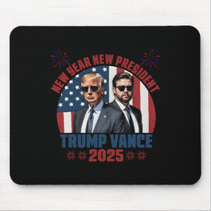 New Year New President Trump Vance President Happy Mouse Mat