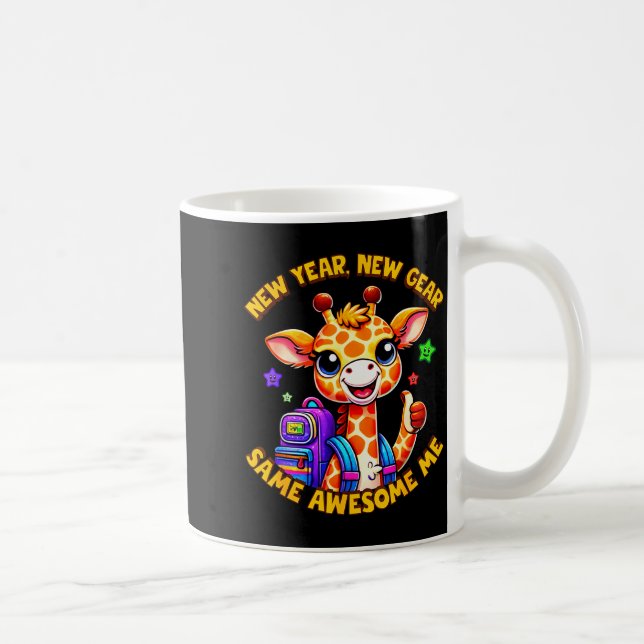 New Year New Same Awesome Me Giraffe Kids  Coffee Mug (Right)
