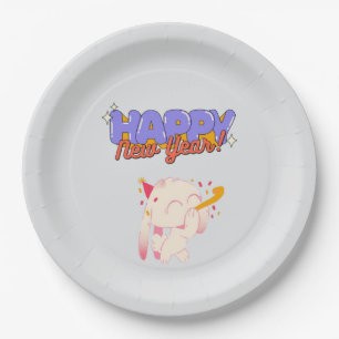 "New Year, New Vibes" Paper Plate
