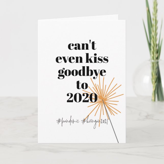 New Year No Kisses 2020 Do-Over Funny Humour Holiday Card (Front)